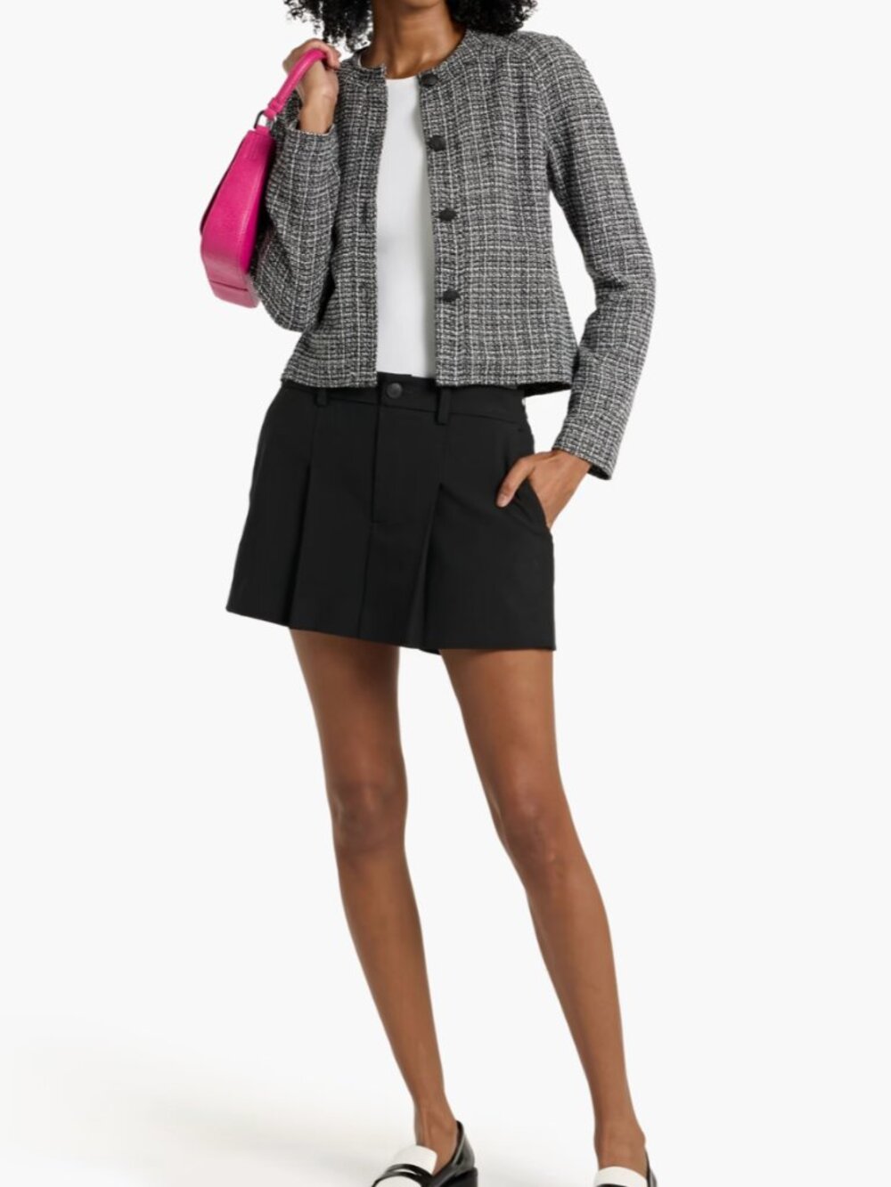 rag & bone | Stevie Wool-Blend Skirt-Effect Shorts